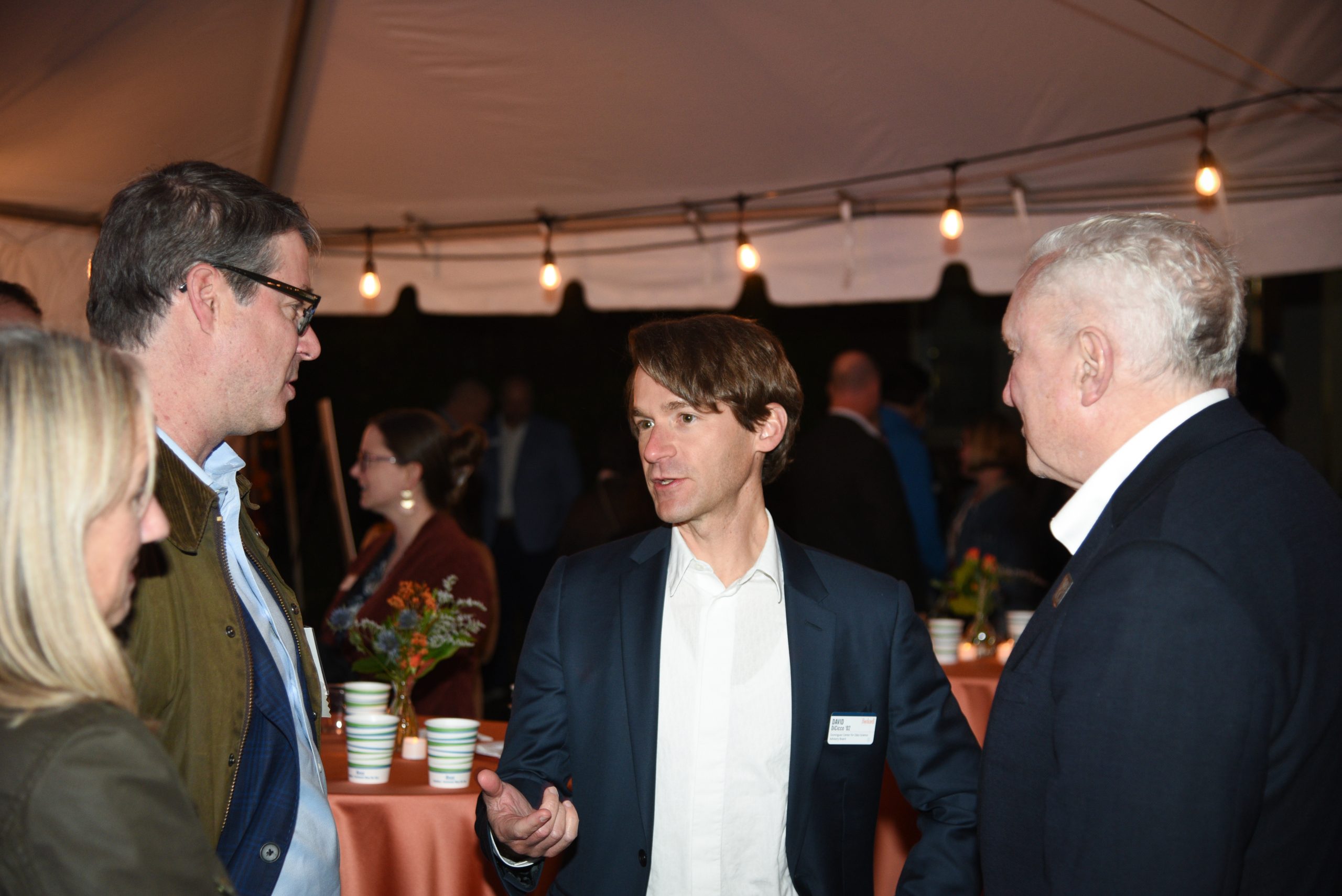 Michael Dominguez speaks from behind a podium.