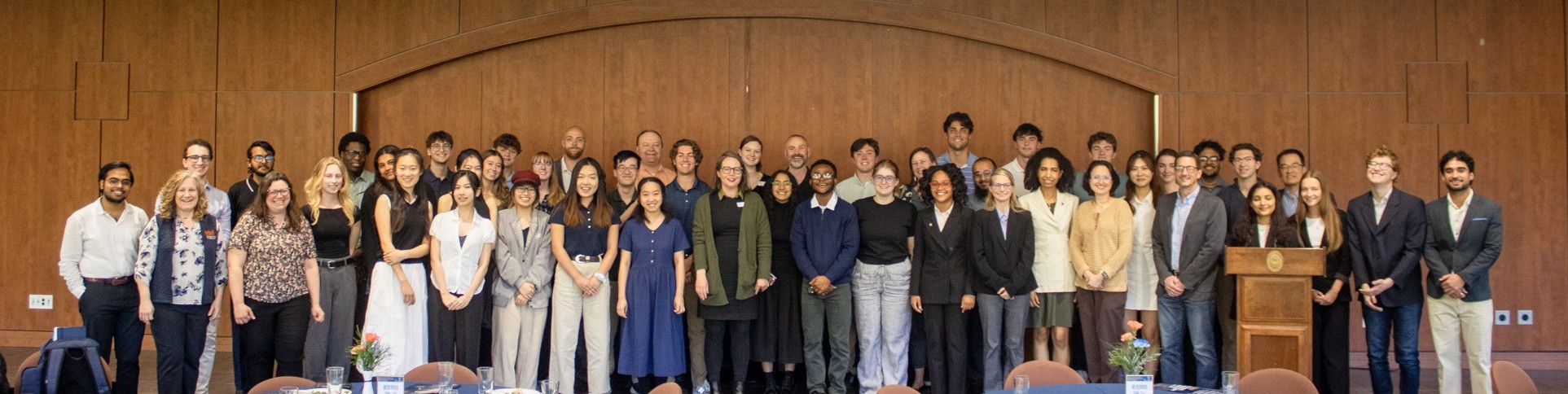 A group photo of 45 of the spring 2025 data science fellows and mentors.